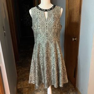 London Times Black and Silver Party Dress